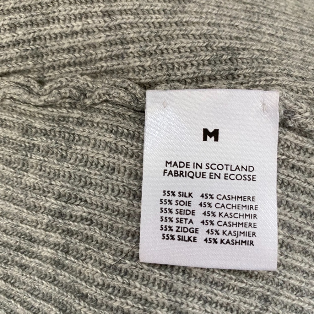 Johnston of Elgin Silk Cashmere Cardigan Shawl | M - Picture 6 of 6